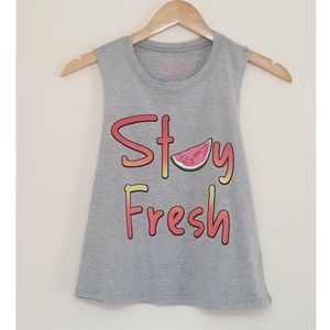 STAY FRESH Graphic Muscle Tee
